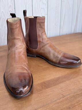 Hugo Boss Brown Leather Chelsea Boots